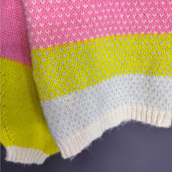 Stitch Fix. Vero moda. Cruz Rainbow stripe crewneck sweater. Size L - Picture 3 of 9